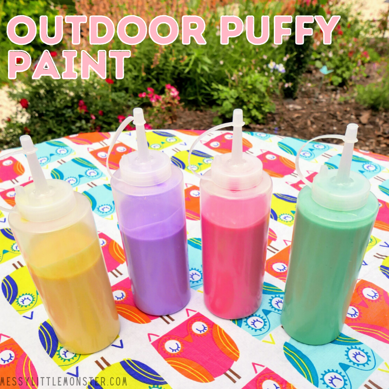 Outdoor Puffy Paint Recipe Messy Little Monster