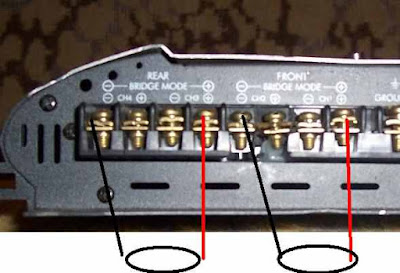 how to bridge a 4 channel amp to 1 sub