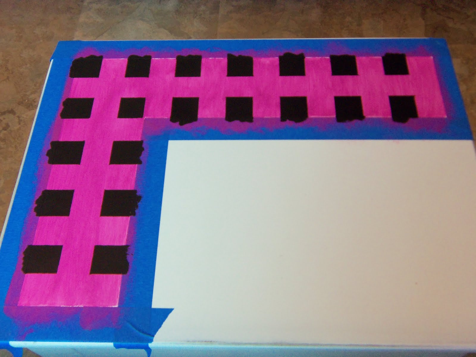 Tinkering Around Painting a Checkerboard without a Stencil