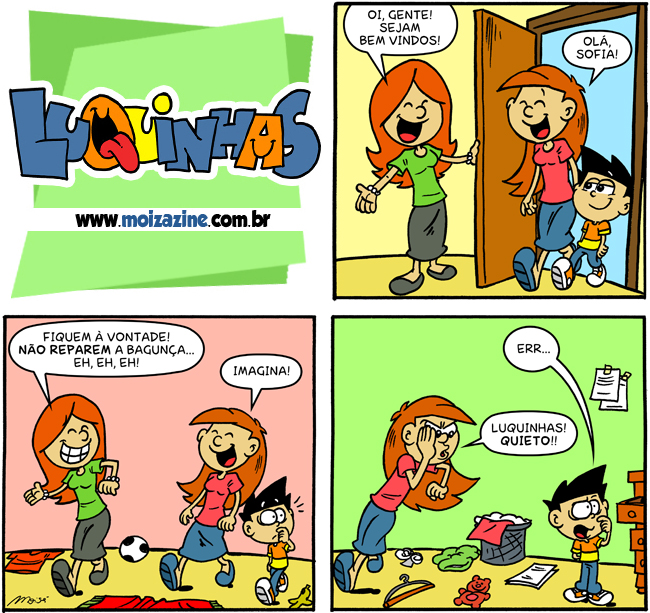 casa bagunça limpeza tirinhas para escolas