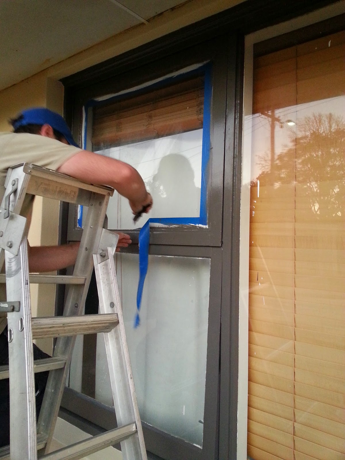 Jarrah Jungle Before and After Window Frames With Dulux Paint