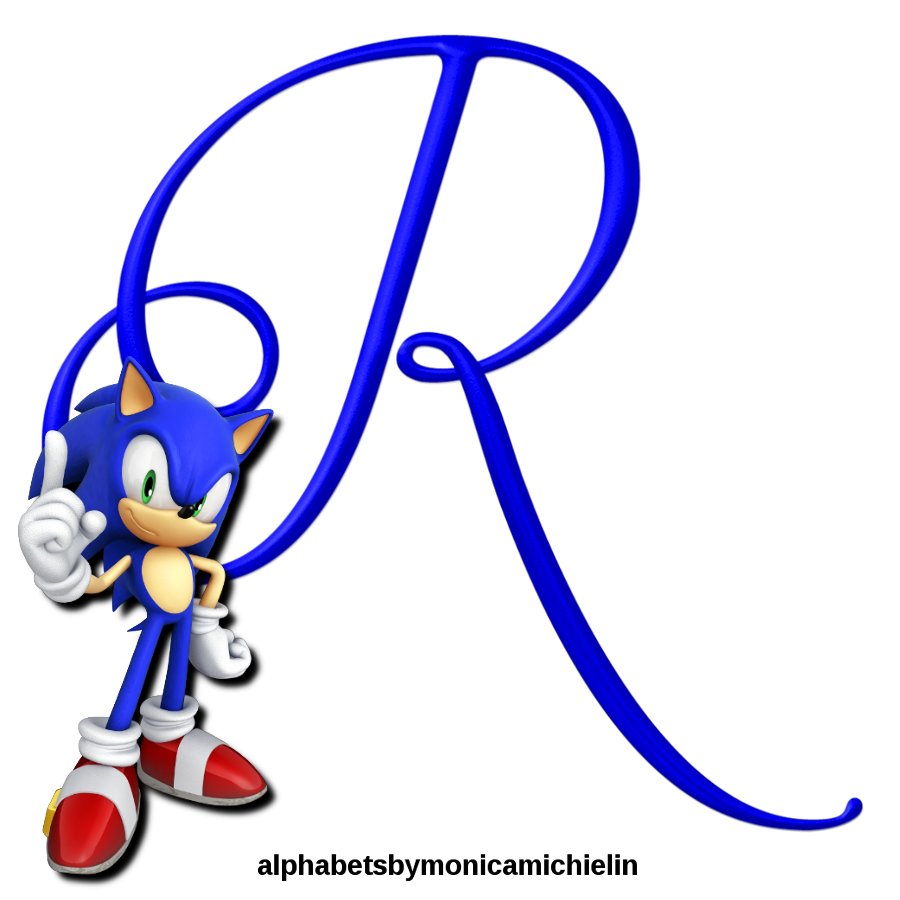 M. Michielin Alphabets: BLUE SONIC THE HEDGEHOG (OURIÇO) CARTOON ...