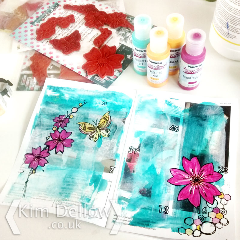 PaperArtsy paint and stamps