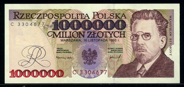 Poland banknotes złoty Polish money million zlotych