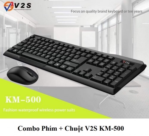 Combo Phím Chuột Không Dây V2S KM 500