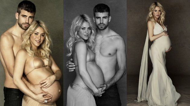 Shakira and Gerard Pique semi nude photo