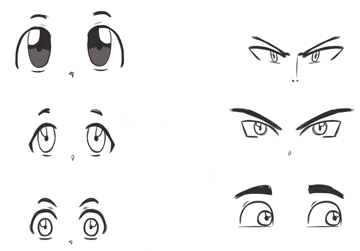 Como desenhar chibi - Olhos