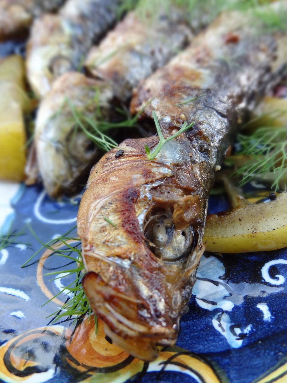 Scrumpdillyicious Grilled Fresh Sardines with Lemon & Herbs