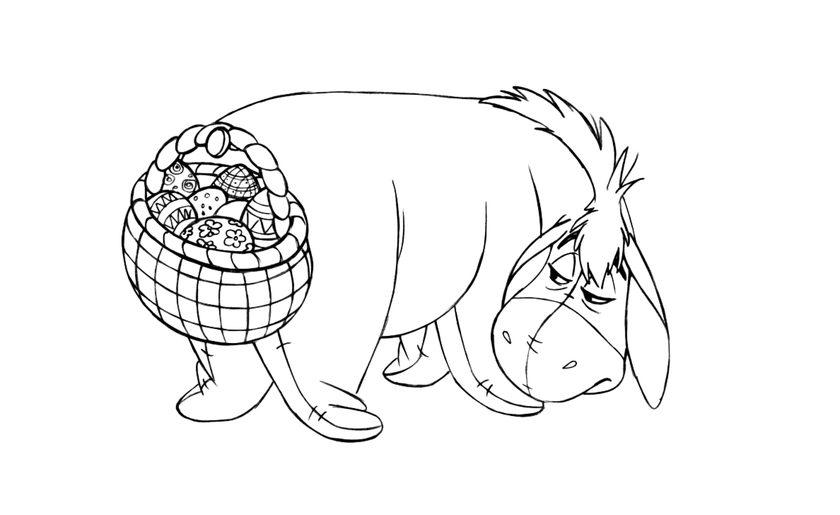 Eeyore Easter Coloring Pages Holiday Coloring Pages