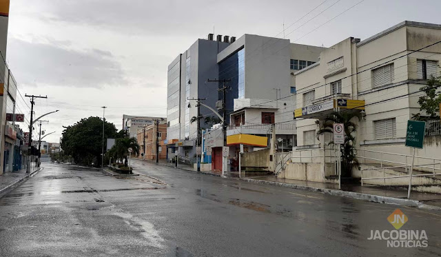 Jacobina amanhece com chuva e temperatura de 26ºC nesta Sexta-feira Santa