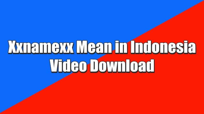 Xxnamexx Mean in Indonesia Video Download APK untuk ...