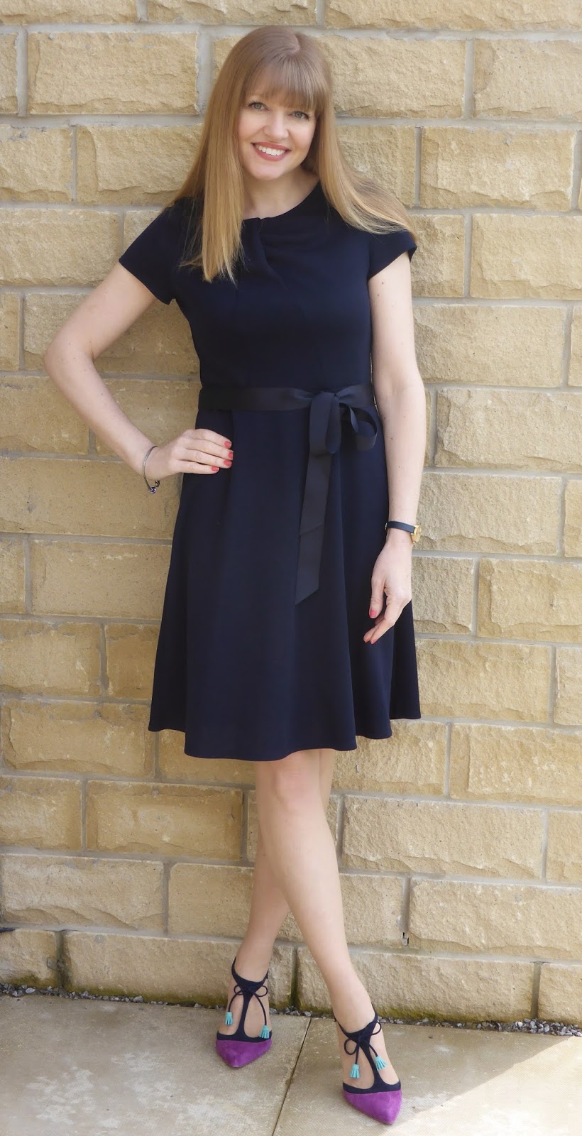 navy dress heels