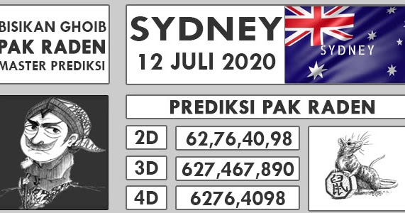 Prediksi Togel Sydney Minggu 12 Juli 2020 PREDIKSI PAK RADEN