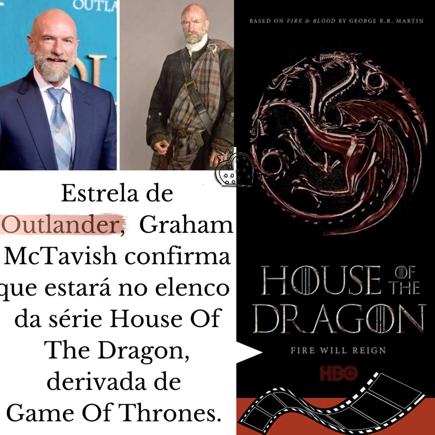 GRAHAM MCTAVISH CONFIRMA OFICIALMENTE QUE ESTÁ NO ELENCO DA NOVA SÉRIE DA  HBO, 'HOUSE OF THE DRAGON', SÉRIE DERIVADA DE GAME OF THRONES.
