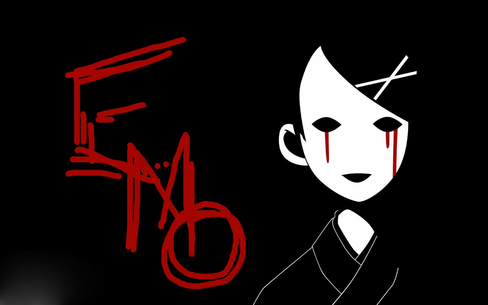 Anime alone sad animated emo boys wallpapers 1920 x 1200