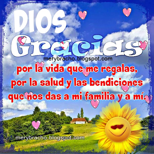 imagen gracias a Dios por familia salud feliz dia acción gracias