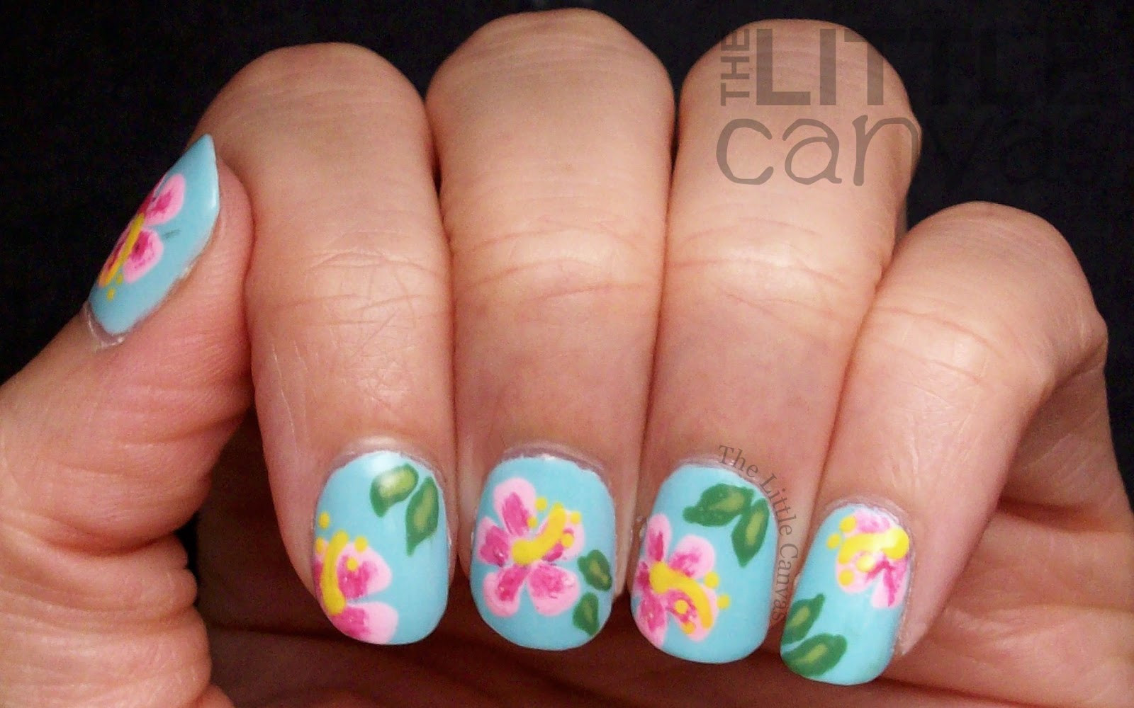 1. Hibiscus Flower Nail Art Tutorial - wide 2