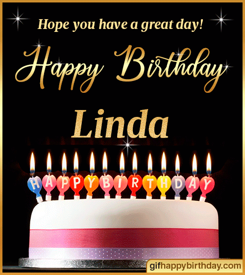 Happy Birthday Aunt Linda Gif ▷ Happy Birthday Animated Gif With Name ❤️: Happy Birthday Linda Gif
