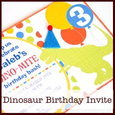 Dinosaur birthday party invitation