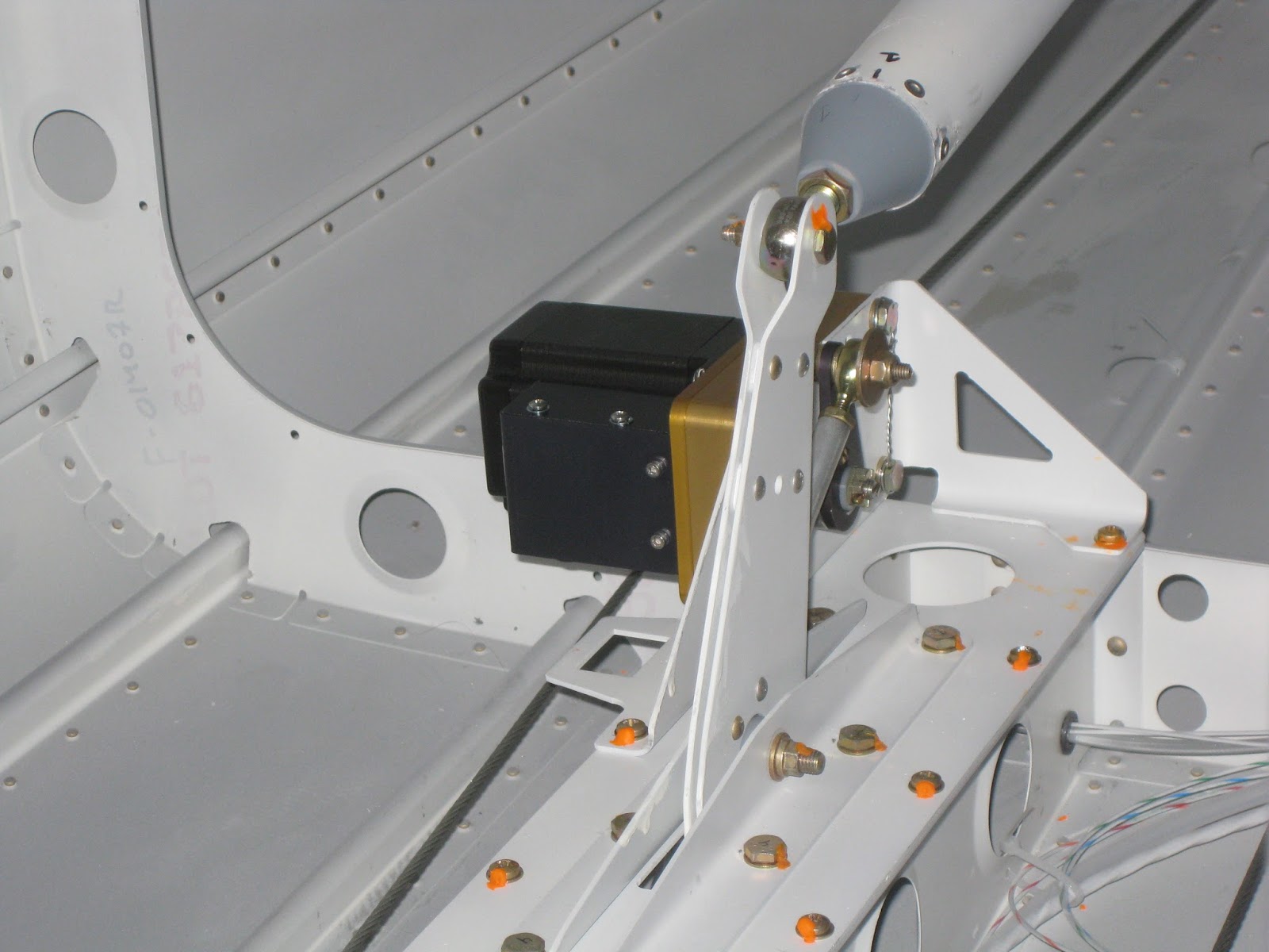 E's Van's RV14A Autopilot Pitch servo installed.