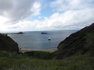 Looking down at Punta Pitt on San Cristobal Island, Galapagos