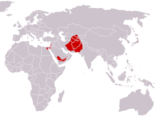 Afgan tilkisinin dağılım haritası