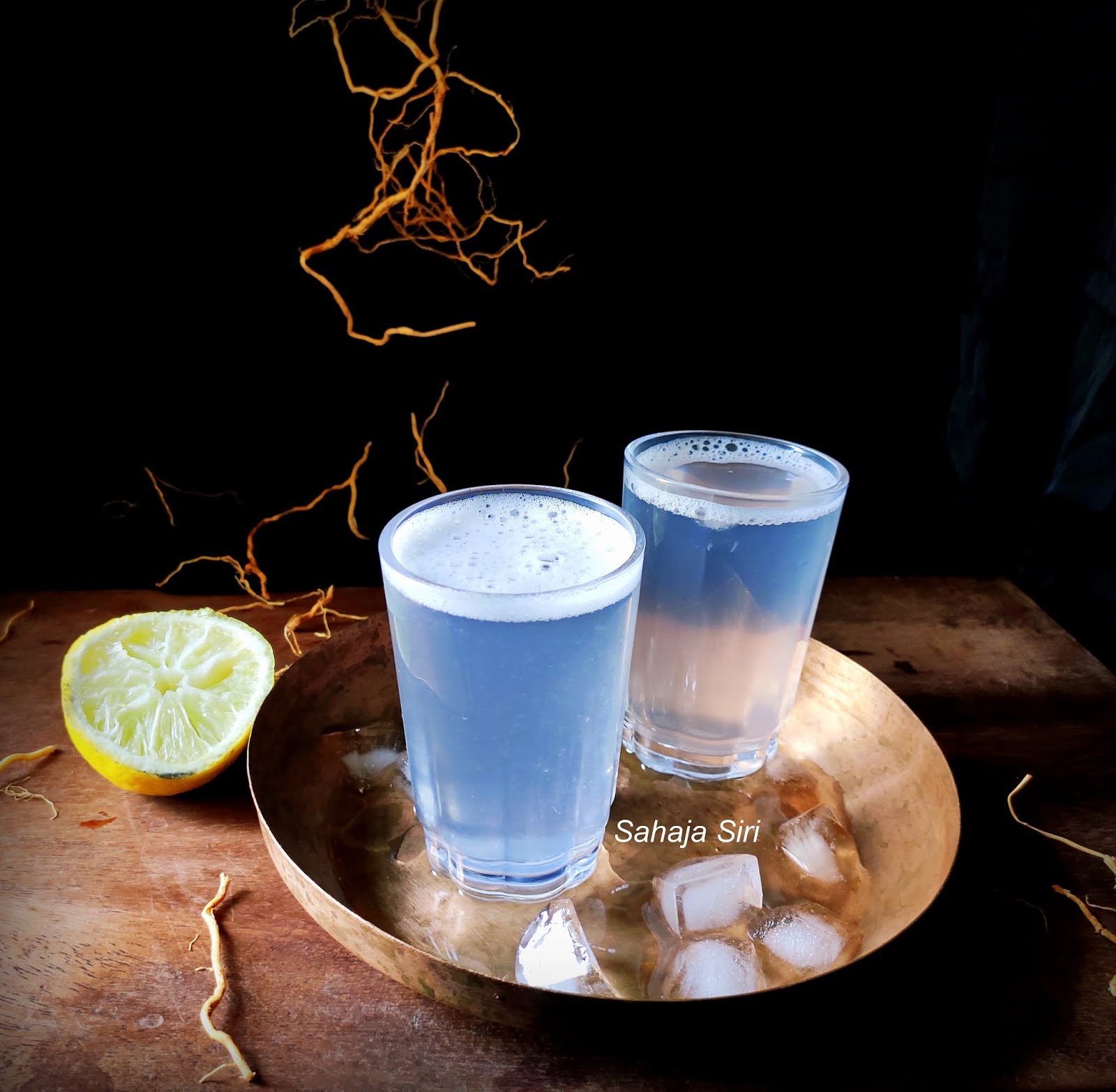 Khus flavored lemonade/ Lavancha nimbe hannu Sharbat/ Vetiver lemon juice