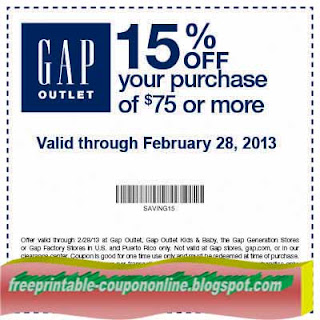 Free Printable Gap Coupons