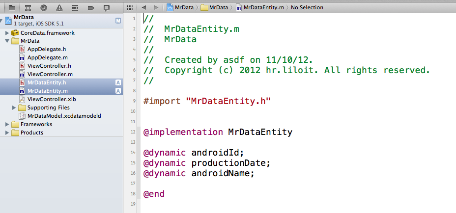 how to: Add Core Data to Single View Application Tutorial (View-based ...