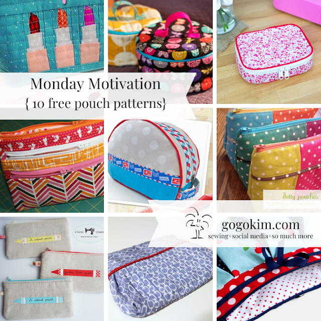 Monday Motivation {10 FREE pouch patterns}