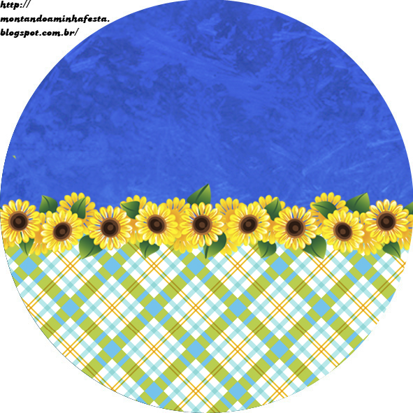 Margaritas en Fondo Azul Toppers y Wrappers para Cupcakes de Boda para