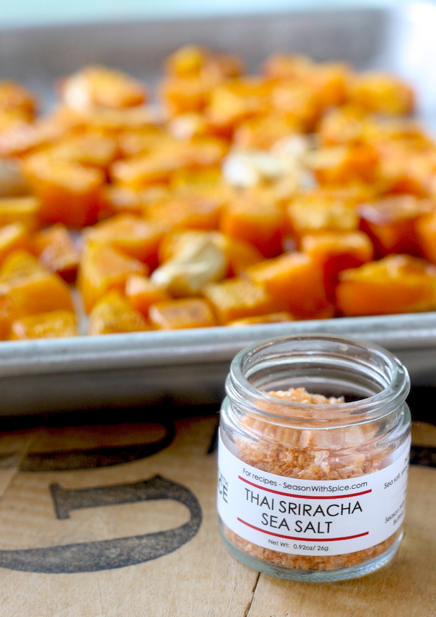 Roasted Butternut Squash Recipe with Thai Sriracha Sea Salt by SeasonWithSpice.com