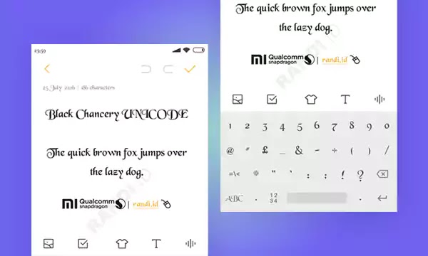Font Black Chancery Unicode MTZ Font Black Chancery Unicode MTZ