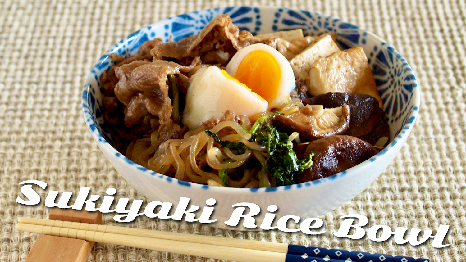 How to Make Beef Sukiyaki Rice Bowl (Recipe) Japanese Cooking Video