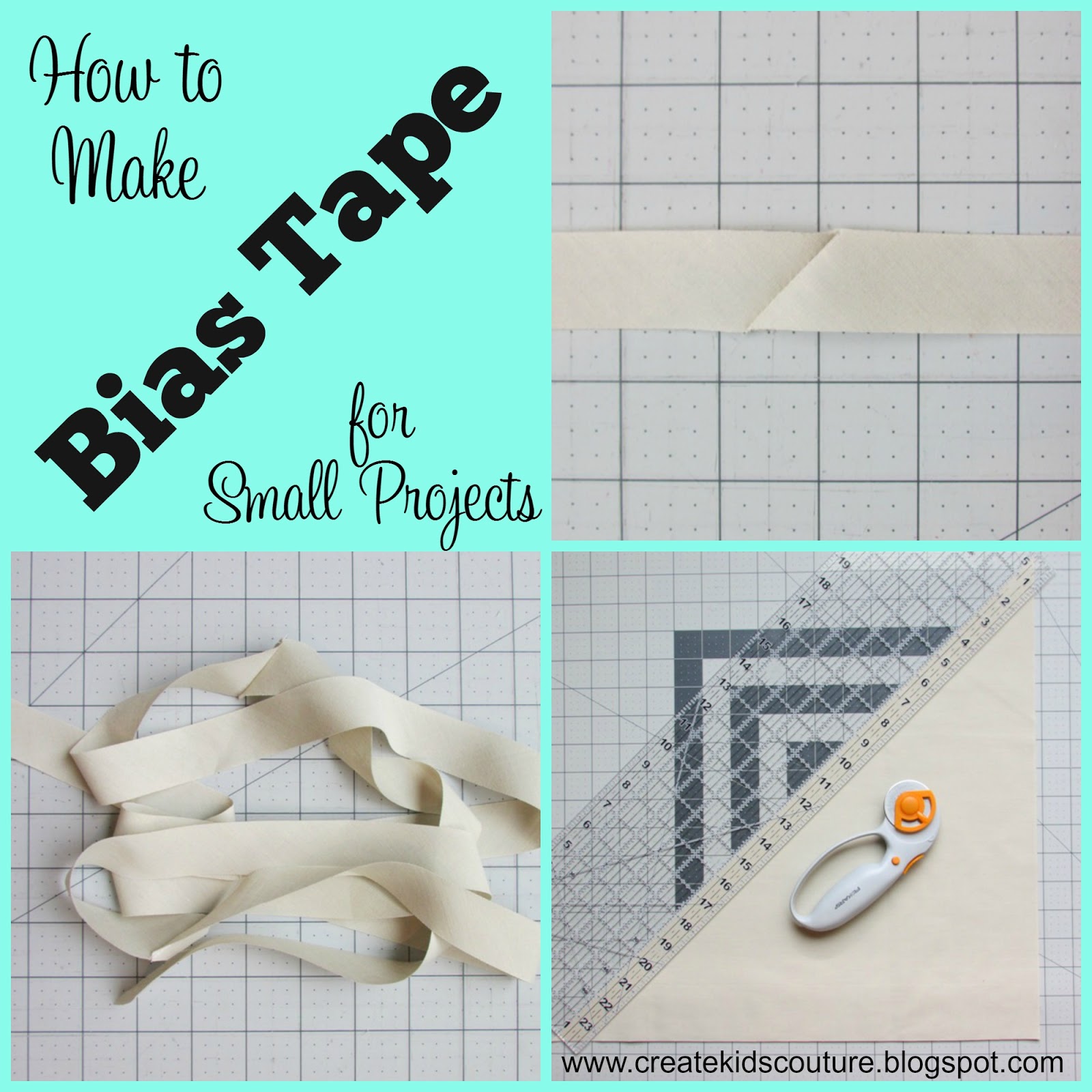 Create Kids Couture: How to Make Bias Tape for Small Projects