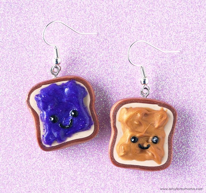 Polymer Clay Peanut Butter & Jelly Charms