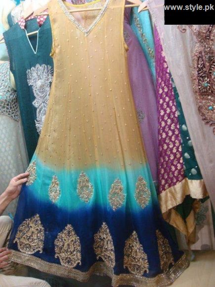 frock design in blue colour