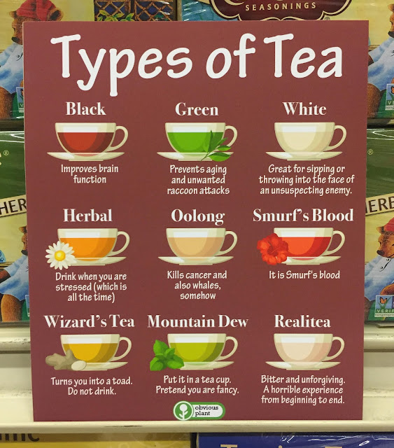 TYPES OF TEA - VARIOUS DIFFERENT TEA