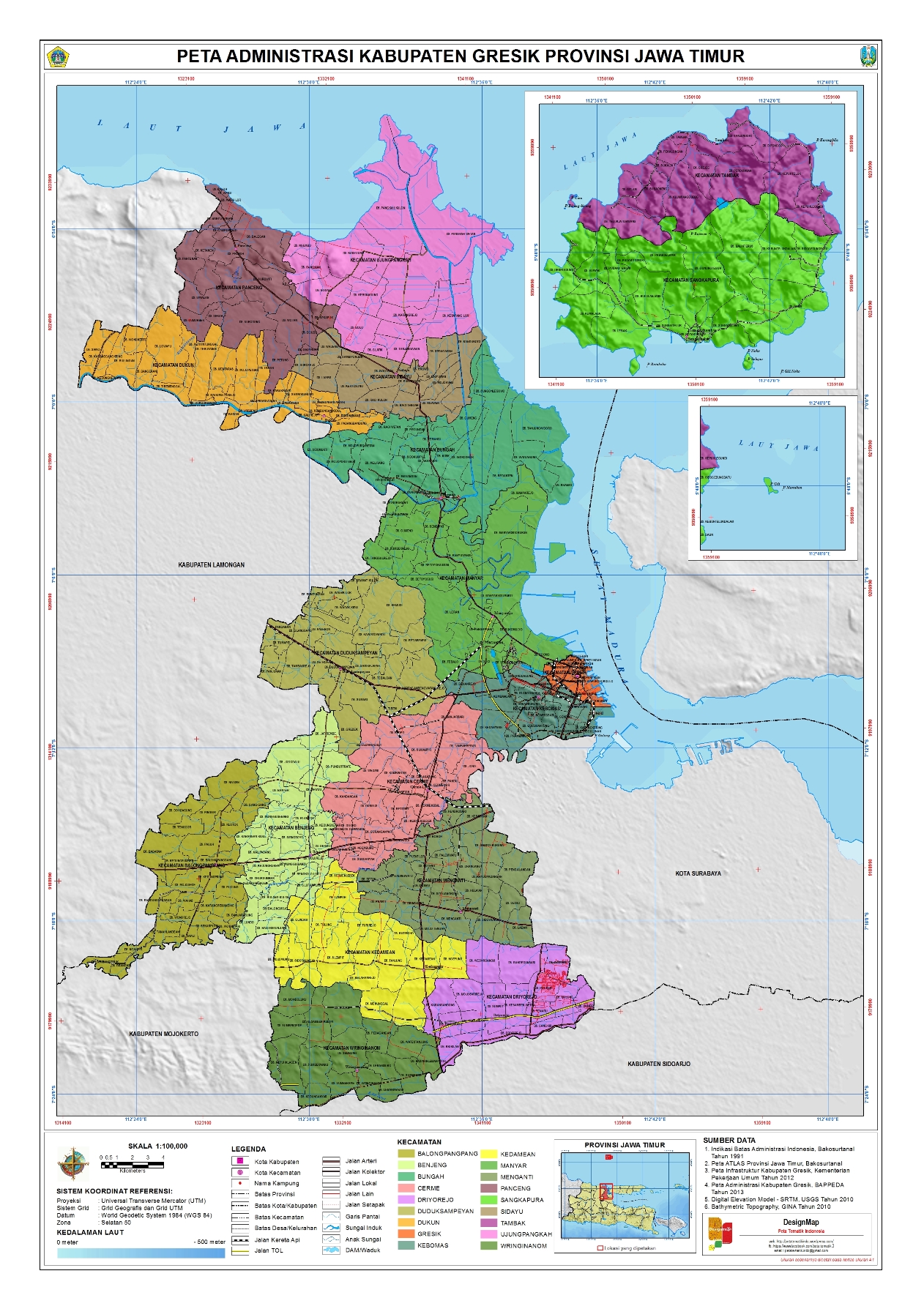 Peta Kota: Peta Kabupaten Gresik