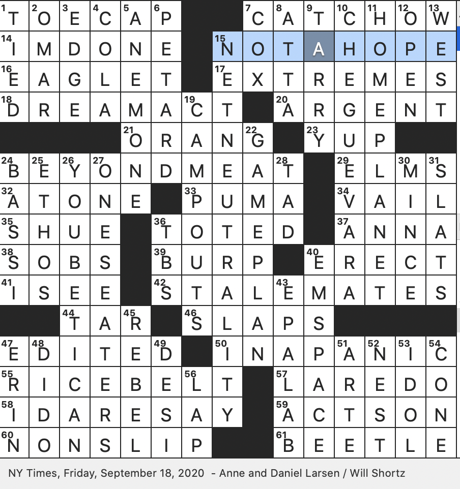 Rex Parker Does the NYT Crossword Puzzle: Typographer's gap / FRI