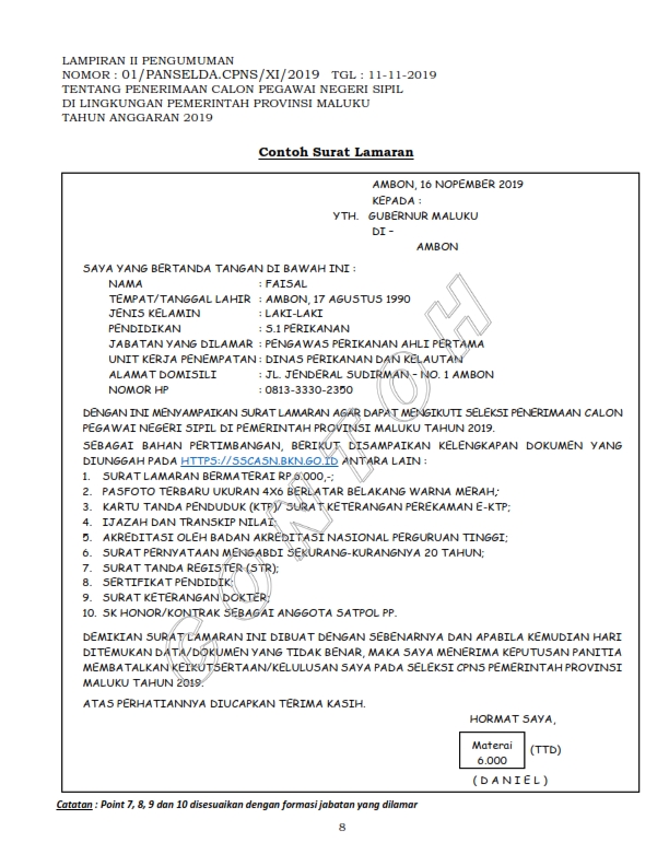 10000 Contoh Surat Lamaran Kerja Yang Baik &amp; Benar