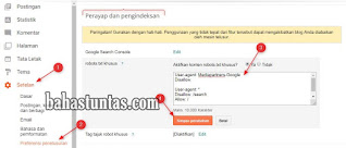 Cara pasang robot txt blogger