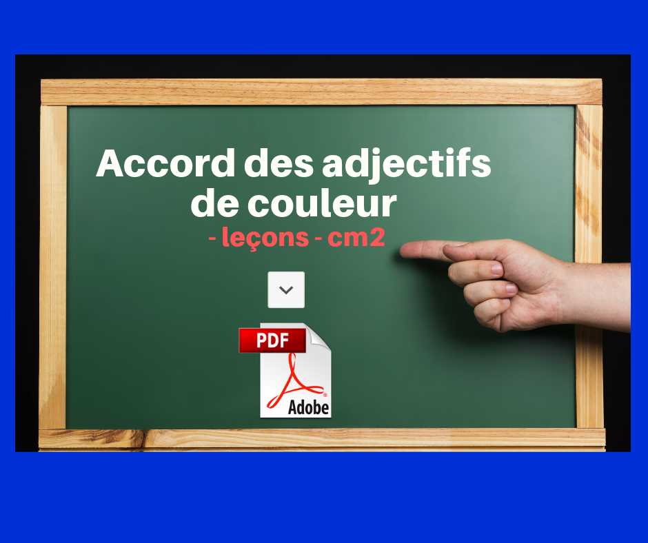 PDF Télécharger laccord de ladjectif de couleur PDF CoursExercices