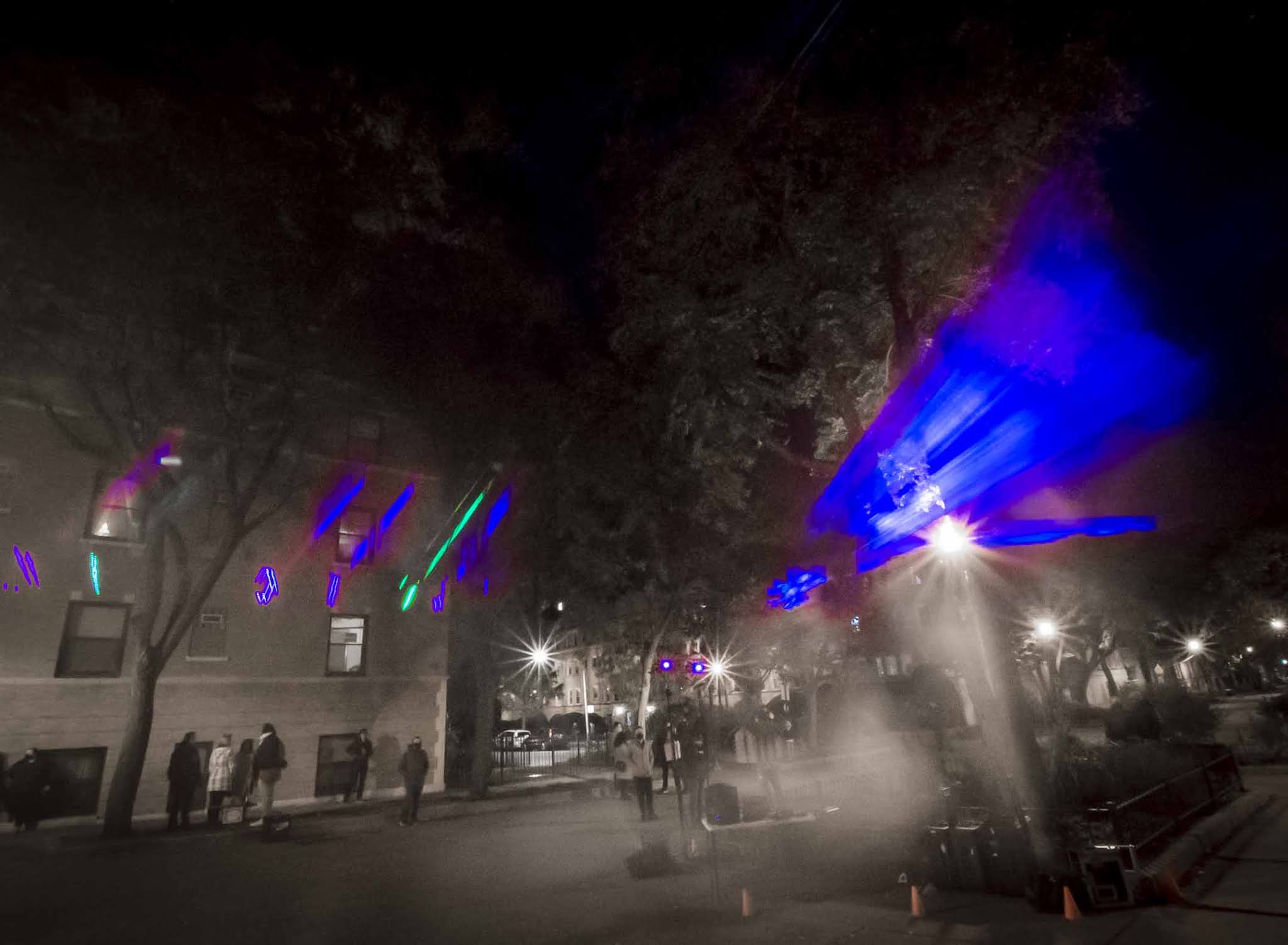 Uptown Update Halloween Laser Light Show On Sunnyside Mall