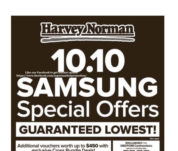 Harvey Norman 1010 Samsung Special Offers 10 October 2020 Supermarket
