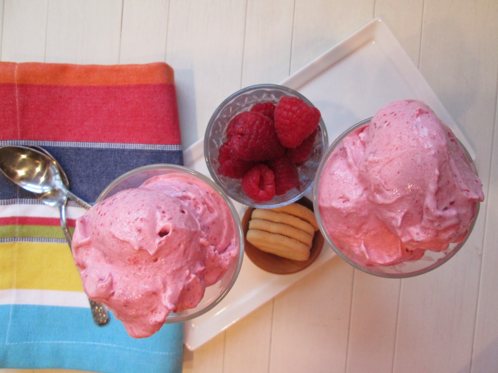 Stirring the Pot Quick Raspberry and Banana Ice Cream