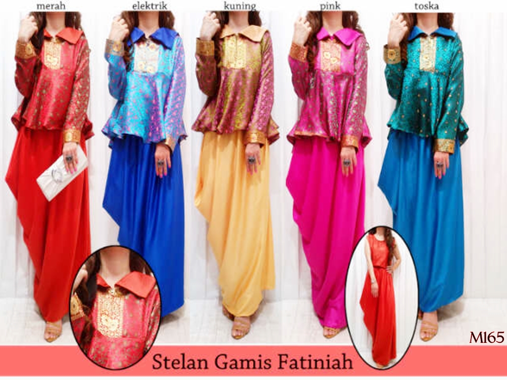 baju gamis pengantin dengan motif songket