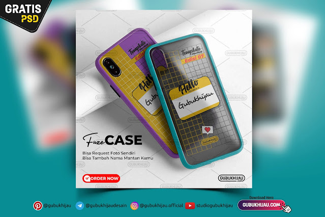Mockup Fuze Case iPhone X gubukhijau