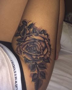 Sexy Rose Thigh Tattoos