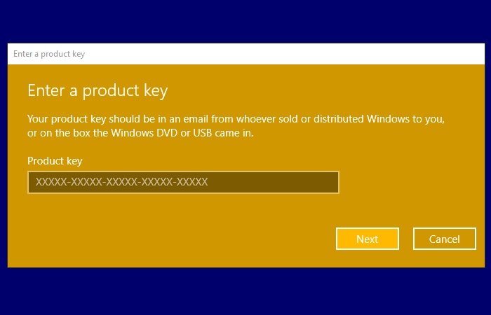 Error de activación de Windows 10 0xc004e016